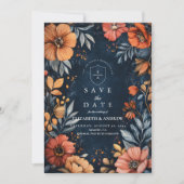 Midnight Garden Barokke bruiloft Save The Date (Voorkant)