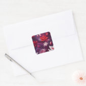 Midnight Garden Bloom Serenade Waterverf Vierkante Sticker (Envelop)