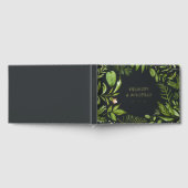 Midnight Garden Botanical Wedding Gold Gastenboek (Volledig)