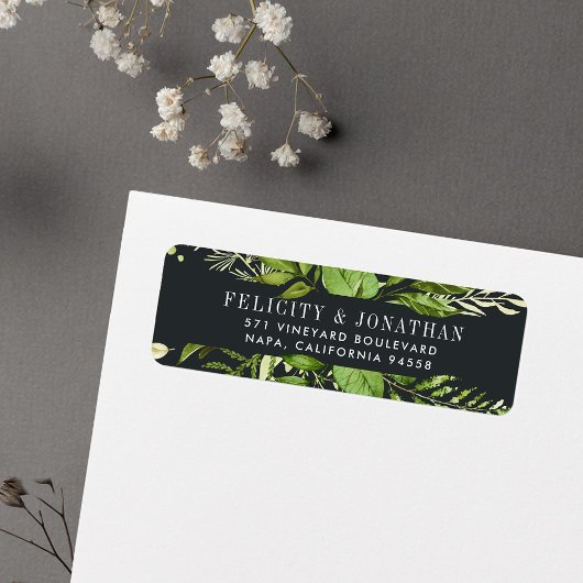 Midnight Garden | Botanisch retouradres Etiket