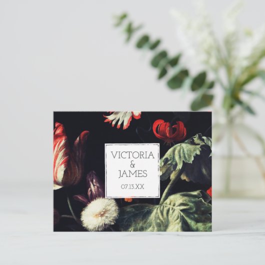 Midnight Garden | Briefkaart Datum opslaan (Staand voorkant)