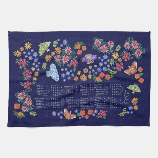 Midnight Garden Calendar Towel Theedoek (Horizontaal)