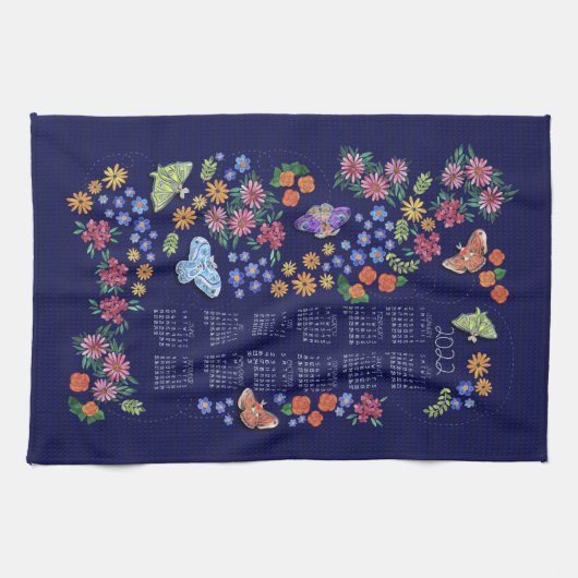 Midnight Garden Calendar Towel Theedoek (Horizontaal)