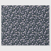 Midnight Garden Dark Navy Floral Boutique Cadeaupapier (Vlak)