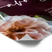 Midnight Garden Favors Tabletop Wedding Sign Poster (Hoek)