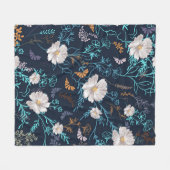 Midnight Garden Fleece Deken (Voorkant (Horizontaal))