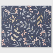 Midnight Garden Floral Cadeaupapier (Vlak)