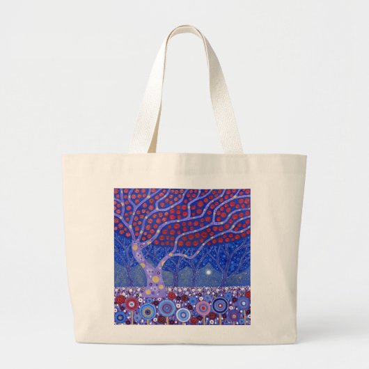 Midnight Garden Grote Tote Bag (Voorkant)