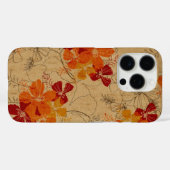 Midnight Garden Hawaiian Faux Wood Red Case-Mate iPhone Case (Achterkant (horizontaal))