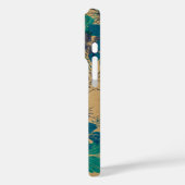 Midnight Garden Hawaiian Faux Wood Turq Case-Mate iPhone Case (Achterkant / Links)