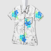 Midnight Garden Hawaiian Hibiscus Aloha Shirt Ornament (voorkant)