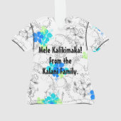 Midnight Garden Hawaiian Hibiscus Aloha Shirt Ornament (achterkant)