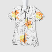 Midnight Garden Hawaiian Hibiscus Aloha Shirt Ornament (voorkant)
