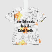 Midnight Garden Hawaiian Hibiscus Aloha Shirt Ornament (achterkant)