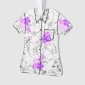 Midnight Garden Hawaiian Hibiscus Aloha Shirt Ornament (voorkant)