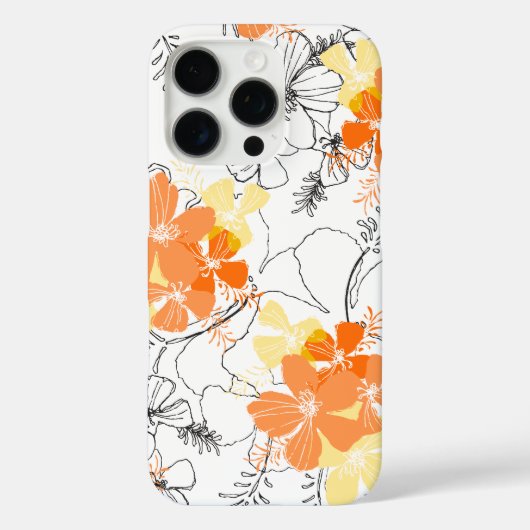 Midnight Garden Hawaiian Hibiscus Floral Papaya Case-Mate iPhone Case (Achterkant)