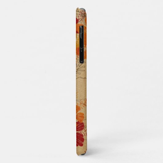 Midnight Garden Hawaiian Red Faux Wood Case-Mate iPhone Case (Achterkant/links)