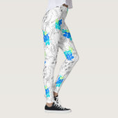 Midnight Garden Hawaiian Tropical Floral Leggings (Rechts)