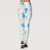 Midnight Garden Hawaiian Tropical Floral Leggings (Achterkant)
