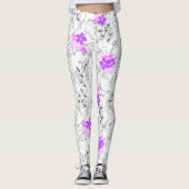 Midnight Garden Hawaiian Tropical Floral Leggings (Voorkant)