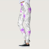 Midnight Garden Hawaiian Tropical Floral Leggings (Links)