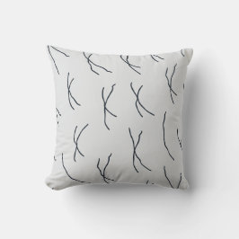 Midnight Garden Light Grey Abstract Sketchy Lines Kussen