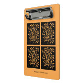 Midnight Garden Lijn Gouden Amber Mini Klembord (Angled2)
