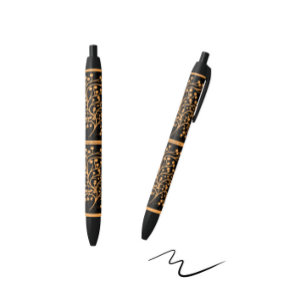 Midnight Garden Lijn Gouden Amber Zwarte Inkt Pen