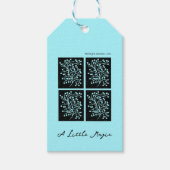 Midnight Garden Lijn Turquoise Mist Cadeaulabel (Voorkant)