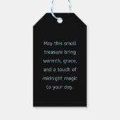 Midnight Garden Lijn Turquoise Mist Cadeaulabel (Achterkant)