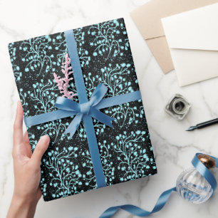 Midnight Garden Lijn Turquoise Mist Cadeaupapier