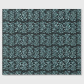 Midnight Garden Lijn Turquoise Mist Cadeaupapier (Vlak)