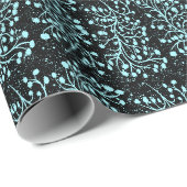 Midnight Garden Lijn Turquoise Mist Cadeaupapier (Rol Hoek)
