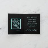 Midnight Garden Lijn Turquoise Mist Kaart (Binnen)