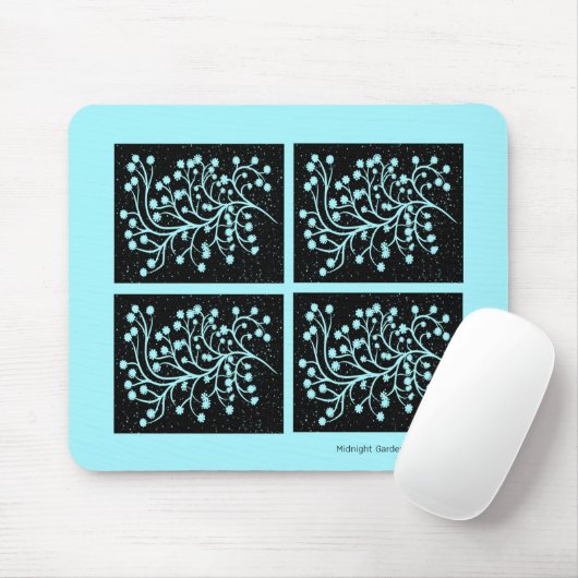 Midnight Garden Lijn Turquoise Mist Muismat (Met muis)