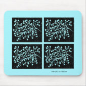 Midnight Garden Lijn Turquoise Mist Muismat (Voorkant)