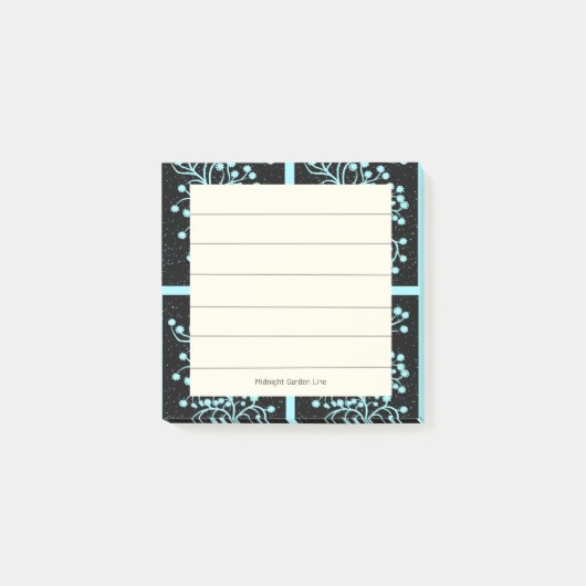 Midnight Garden Lijn Turquoise Mist Post-it® Notes (Voorkant)