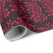 Midnight Garden Line Frambozenbloesem Cadeaupapier (Rol Hoek)