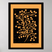 Midnight Garden Line Golden Amber Poster (Voorkant)
