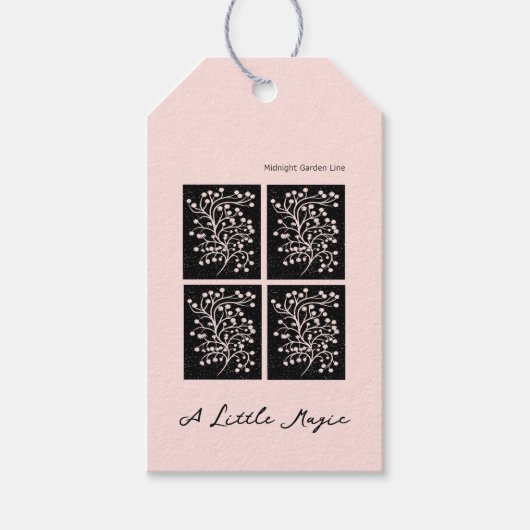 Midnight Garden Line Soft Pink Cadeaulabel (Voorkant)