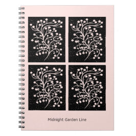 Midnight Garden Line Soft Pink Notitieboek