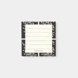 Midnight Garden Line Soft Pink Post-it® Notes