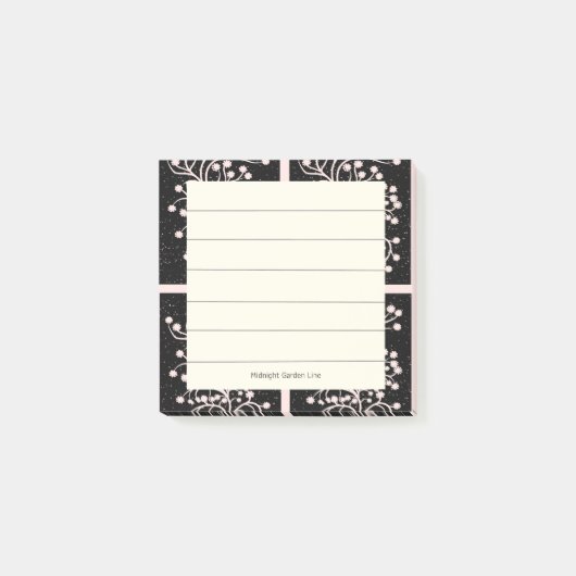 Midnight Garden Line Soft Pink Post-it® Notes (Voorkant)