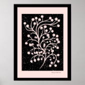 Midnight Garden Line Soft Pink Poster (Voorkant)