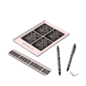 Midnight Garden Line Soft Pink Zwarte Inkt Pen