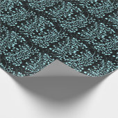 Midnight Garden Line Turquoise Mist Cadeaupapier (Hoek)
