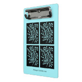 Midnight Garden Line Turquoise Mist Mini Klembord (Angled2)