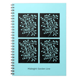 Midnight Garden Line Turquoise Mist Notitieboek