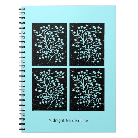 Midnight Garden Line Turquoise Mist Notitieboek (Voorkant)