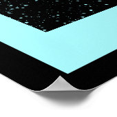 Midnight Garden Line Turquoise Mist    Poster (Hoek)